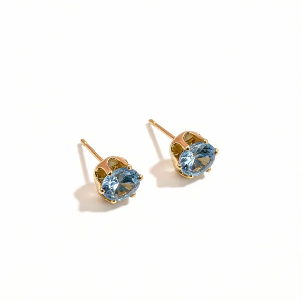 sky blue cubic zirconia square pendant necklace & earring set sky blue cubic zirconia square pendant necklace & earring set