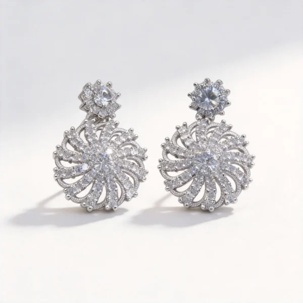 sparkling sunflower drop earrings