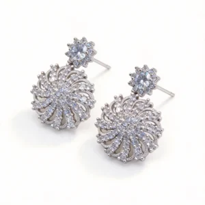 sparkling sunflower drop earrings